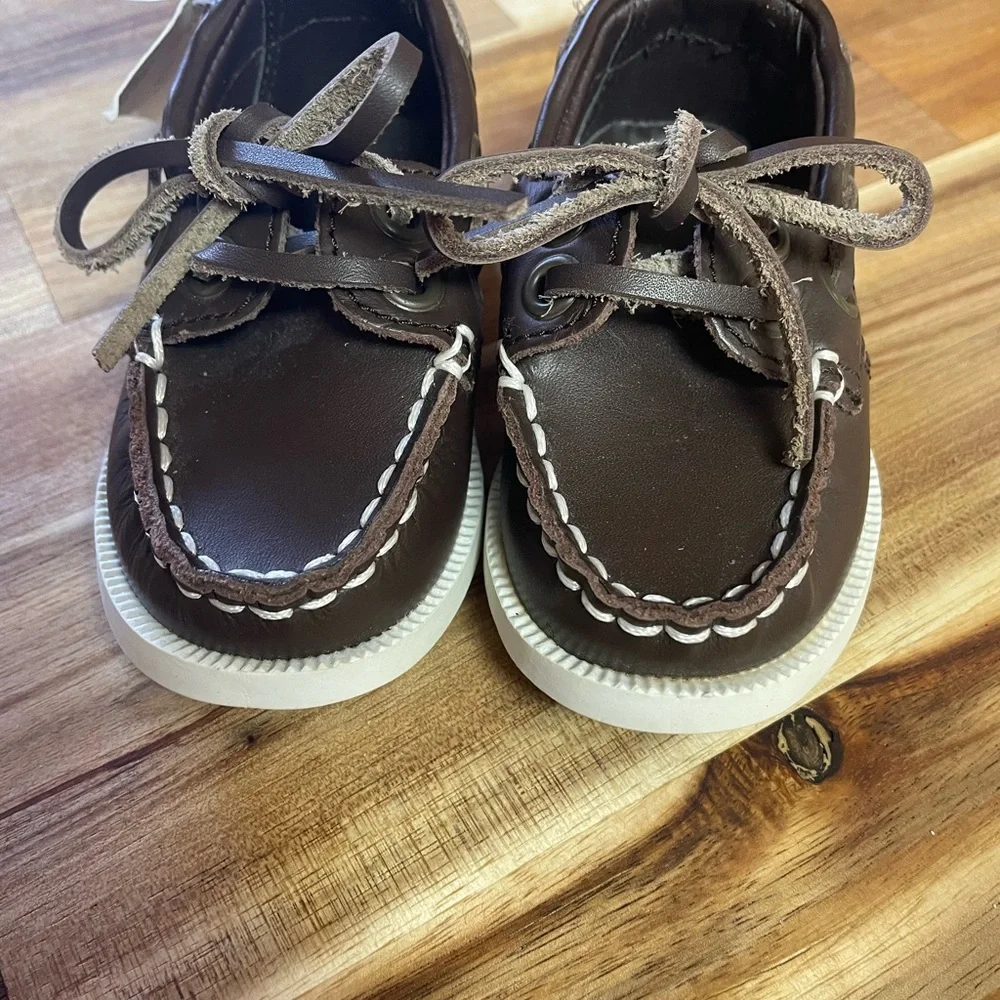 Janie and Jack brown Boat Loafers Fashion Shoes‎ baby size 4 NWT